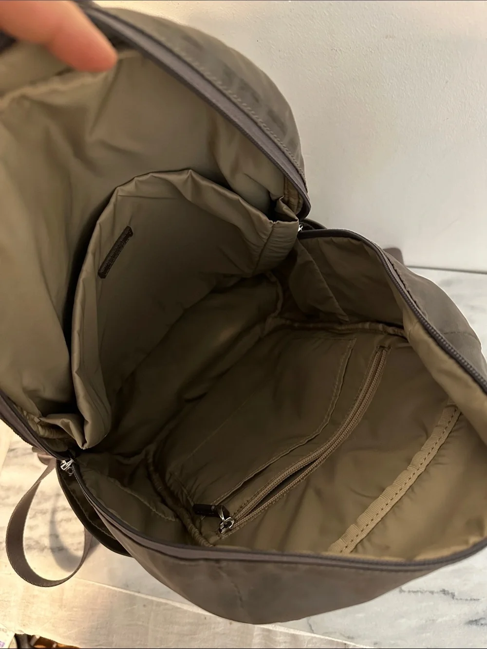 TUMI Voyageur Andorra Gray Nylon Travel School Work Backpack mink Gray